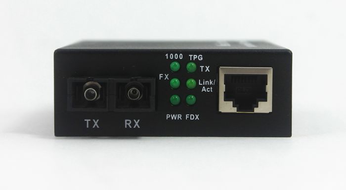 Media Converter SC 10/100/1000 Base-T/TX to 1000 Base-FX 20km