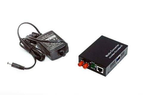 Media Converter ST Singlemode 10/100 Base-T/TX to 100 Base-FX Media Converter 20km