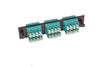 LC Quad 6 Pack(Aqua) 10 Gig 24 Fiber Adapter Plate Black