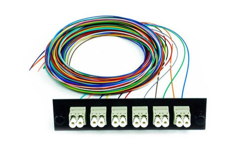 24 Fiber Snap Pack, Singlemode Quad LC/APC, Black Plate