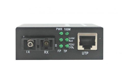Media Converter SC Singlemode 10/100 Base-T/TX to 100Base-FX 2km
