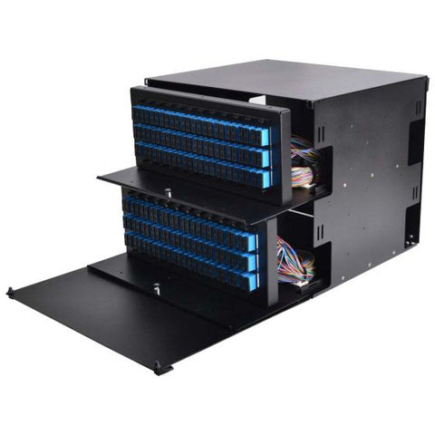 8ru Network Rack 8RU Rack Mount Enclosure loaded w/24 Duplex SC/UPC Plate, Pigtails ...