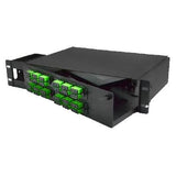 Flush Mount 2RU Swing Out Enclosure, Left Side Cable Manager and Rear Exit Cable Return