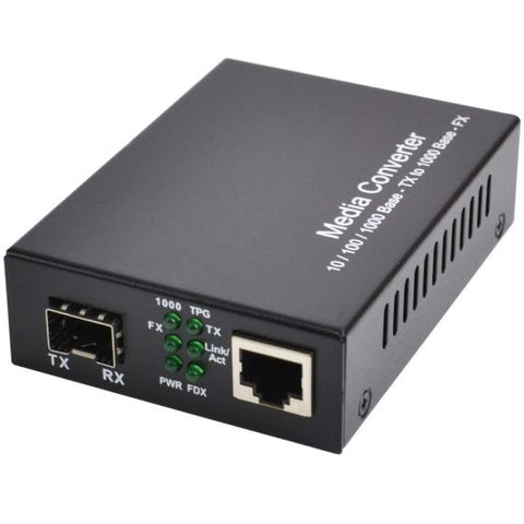 Media Converter 10/100/1000 Base-T/TX to 1000 Base-FX SFP Port