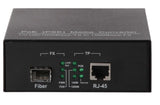 FC-1001-PSE Gigabit Ethernet 10/100/1000BaseTx to SFP slot fiber media converter with PoE+ 30W PSE, AC direct input