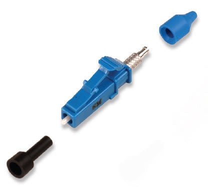 SIEMON XLR8 LC Connector, Single Mode, for 900µm fiber, Blue Boot