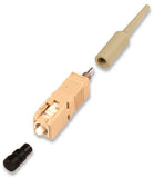 SIEMON XLR8 SC Connector, 62.5µm Multimode, for 900µm fiber, Beige Boot