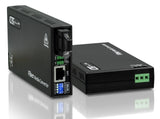 FMC-10-100-SC20A-DC48 Fast Ethernet single strand BiDi fiber media converter, SC 20Km A type, DC48V embedded PS