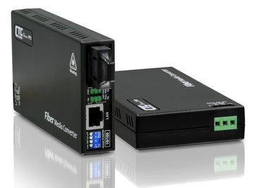 FMC-10-100-SC20B-DC48 Fast Ethernet single strand BiDi fiber media converter, SC 20Km B type, DC48V embedded PS