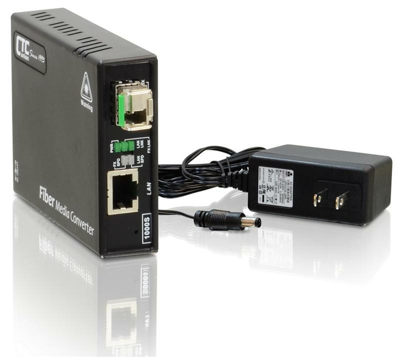 FMC-1001S-WA20 Gigabit Ethernet WDM single strand SMF fiber media converter, BiDi T:1310/R:1550nm, 20Km