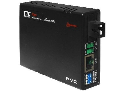 Fast Ethernet single strand BiDi fiber media converter, SC connector, 40Km B type