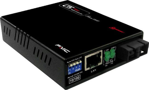 Fast Ethernet singlemode fiber media converter, SC connector, 50Km