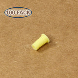 Plastic Universal Dust Cap for 1.25mm Ferrules. Fits LC, MU. 100 pcs/pack, Yellow Color