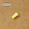 Plastic Universal Dust Cap for 1.25mm Ferrules. Fits LC, MU. 100 pcs/pack, Yellow Color