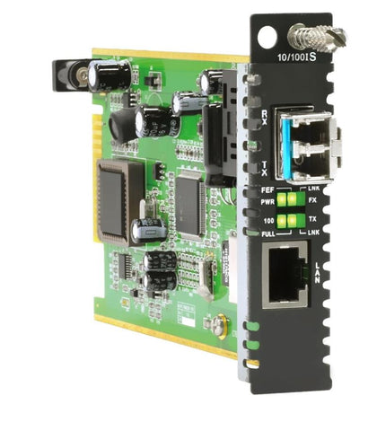 FRM220-10-100iS Fast Ethernet to 100BaseX SFP slot managed fiber media converter card