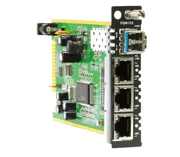 FRM220A-FSW103 Fast Ethernet managed switch card, 3x10/100Base-Tx + 1x100Base-X SFP slot