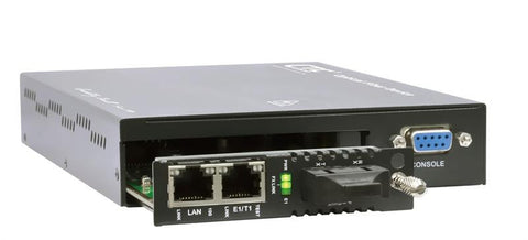 FRM220-FOM01-AC one E1/ T1 with full Fast Ethernet, SFP slot uplink Fiber Optic Multiplexer - AC power