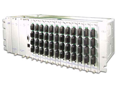 48 port fiber chassis with dual power and SNMP options, rack 19"