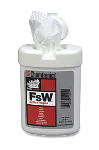 Chemtronics FSP100DRY Apertured Wipers for Splice Prep, 100 ct.
