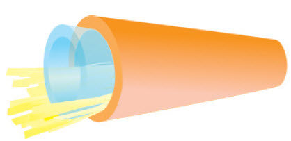 3.00mm Furcation Tube - Aqua Color - Accepts 250µm Tight Buffer Fiber