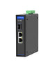 HC-102-SFP - 2x RJ45 +1x SFP ports Fast Ethernet Industrial fiber switch, DIN rail mount, -40 to +75 Celsius