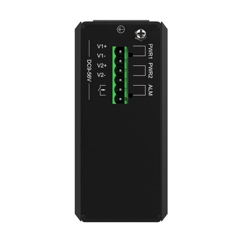 HGW-802SM-BT - 8x RJ45 + 2x SFP ports Gigabit Ethernet Managed PoE++ (802.3bt) Industrial fiber switch 480W total power, DIN rail mount, -40 to +75 Celsius