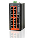 IGS-1604SM - 16 copper + 4 SFP port SNMP/web-managed Gigabit Ethernet Industrial switch, DIN rail mount