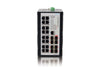 IGS-1608SM-SE-E - 16 copper + 8 SFP port SNMP/web-managed Industrial switch with Sync-E, DIN rail mount, extreme temp