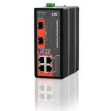 IGS-402S-4PH24 - 4 PoE 30W copper ports + 2 SFP ports Gigabit Ethernet Industrial switch, DIN rail mount