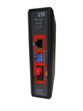 IMC-100-E-ST002B Fast Ethernet multimode WDM BiDi single fiber industrial media converter 2Km, DIN rail, ST, extreme temp -40 to +75 Celsius