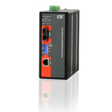 IMC-100-PHE12-SC030 - Fast Ethernet to singlemode 30Km industrial fiber media converter with PoE 30W output, -20-75 Celsius