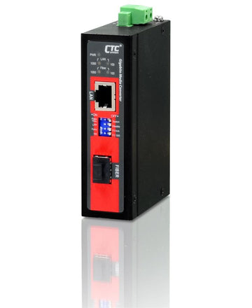 IMC-1000CS - Compact Gigabit Ethernet to SFP slot industrial fiber media converter