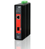 IMC-1000MS-E - Managed Gigabit Ethernet 10/100/1000Base-T to SFP slot industrial fiber media converter, 2.5kV isolation, -20-75 Celsius