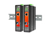 IMC-1000MS-E - Managed Gigabit Ethernet 10/100/1000Base-T to SFP slot industrial fiber media converter, 2.5kV isolation, -20-75 Celsius