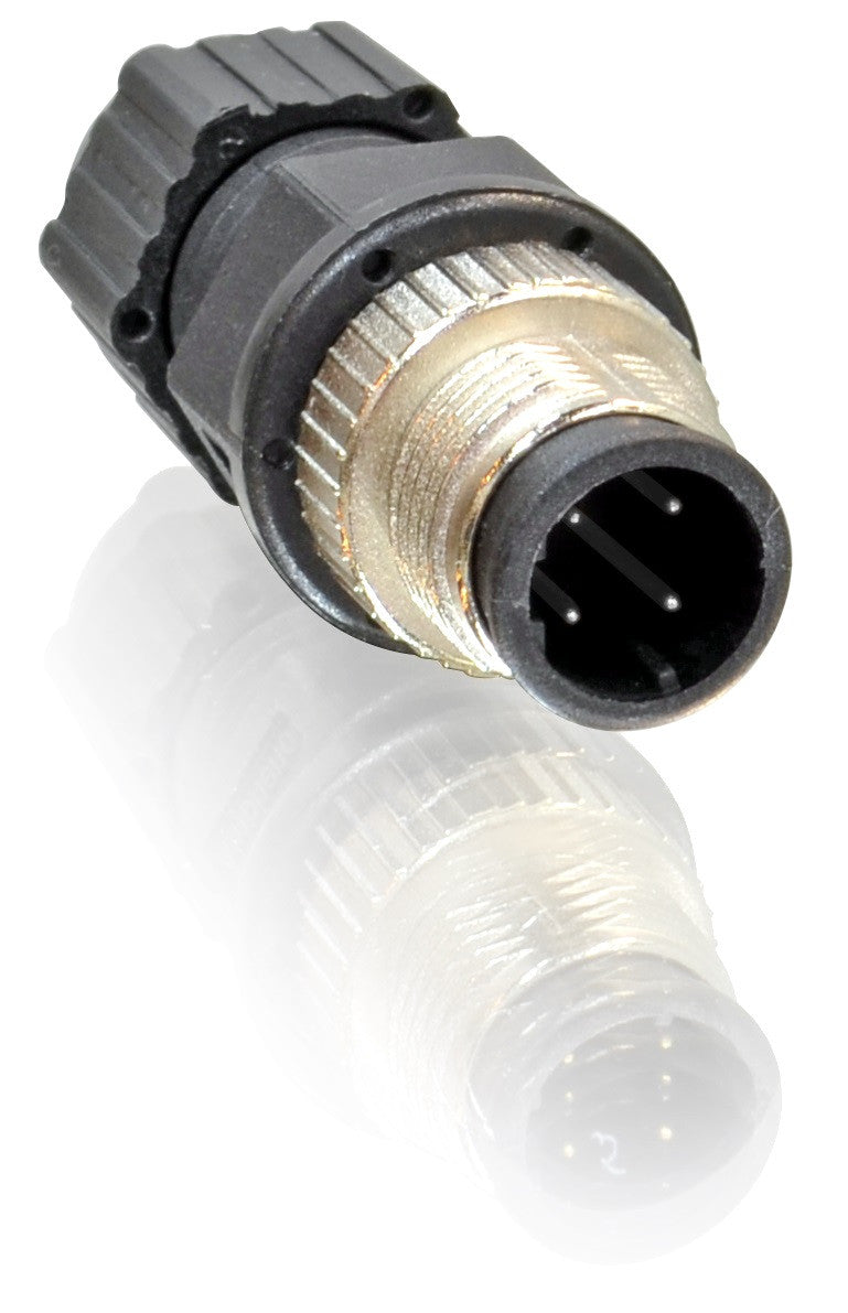 IND-M12DM4 - Industrial IP67 M12 4 pin threaded Amphenol connector for Ethernet FE UTP ports - for ITP series switches