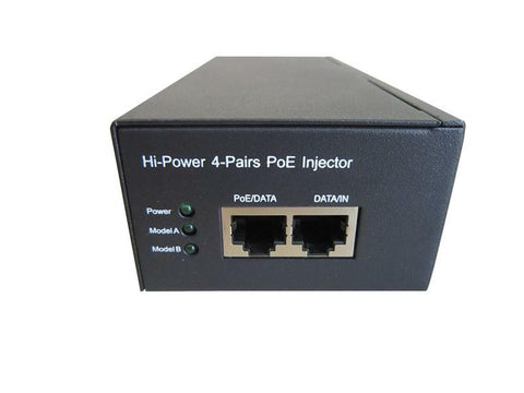 INJ-GE-60R Gigabit Ethernet PoE 802.3af, 802.3at and 802.3bt compatible injector (90W max. power budget), wall mountable