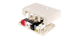 Hubbell Premise Wiring Housing Surface Mount ,2port, Electric Ivory