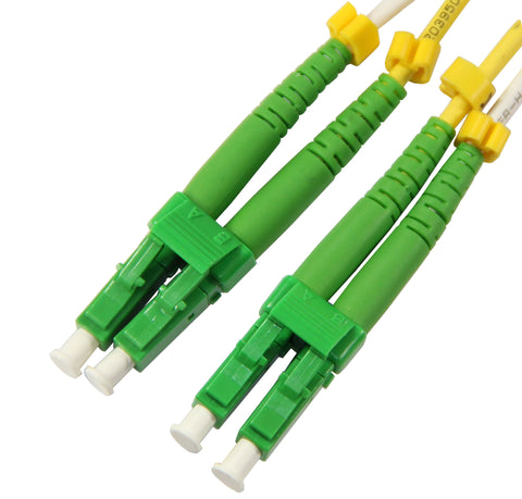 1M LC-LC Duplex 9/125µm/1.6mm Single mode patch cord, APC Polish