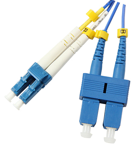1m LC-SC duplex 9/125µm Corning ClearCurve single mode bend insensitive fiber optic patch cable