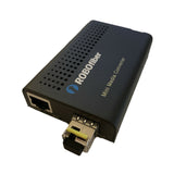 LFC-100-SFP-WB120 Fast Ethernet to fiber media converter, BiDi 120Km reach, Tx:1550/Rx:1310nm, LC conn, LFP and DIP sw settings