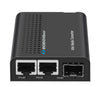 LFC-1002-SFP two RJ45 ports Gigabit Ethernet to 100/1000BaseX SFP slot fiber media converter, LFP and DIP sw settings