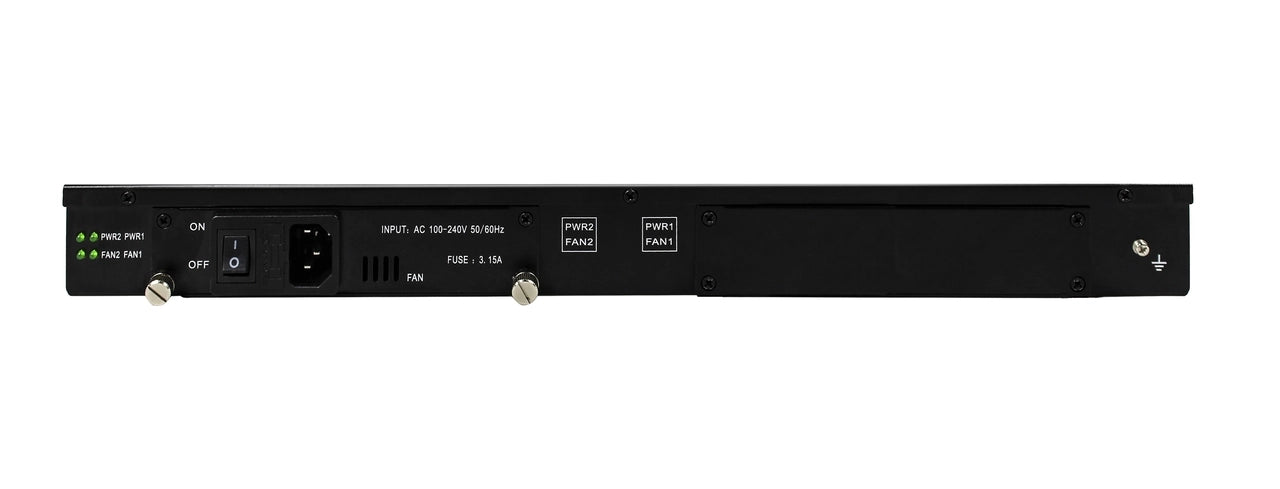 LFC-CH12-AD - 12 slot fiber chassis with redundant AC 100-240V and DC 36-72V power supplies and fans (for LFC series converters)