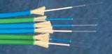 Large core 200/230µm simplex multimode fiber cable, 3mm jacket, blue color