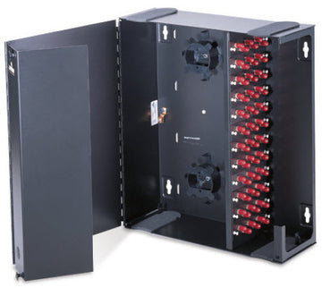 72 Port Wall Mount Holds (6) Splice Trays, Holds (12) OPT-X Adapter Plate