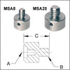 TH-MSA8 - Mini-Series Adapter with External 8-32 Threads and Internal 4-40 Threads