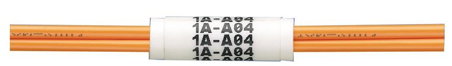 White, cable identification sleeve for 3mm duplex fiber cable