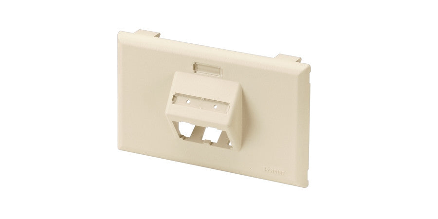 Horizontal Sloped Faceplate-2-port, Medium tone – Fosco Connect