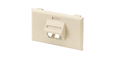 Horizontal Sloped Faceplate-2-port, Medium tone