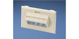 Vertical Slope Faceplate-4-port, Office Beige