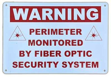 Fiber Fence Warning Sign